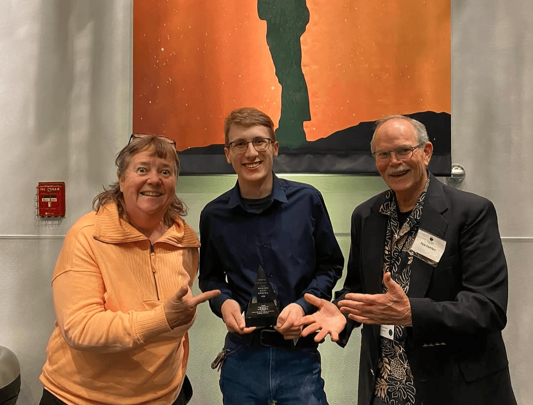 Dwayne Wallace with the Oregon Tech Student of the Year award presenters