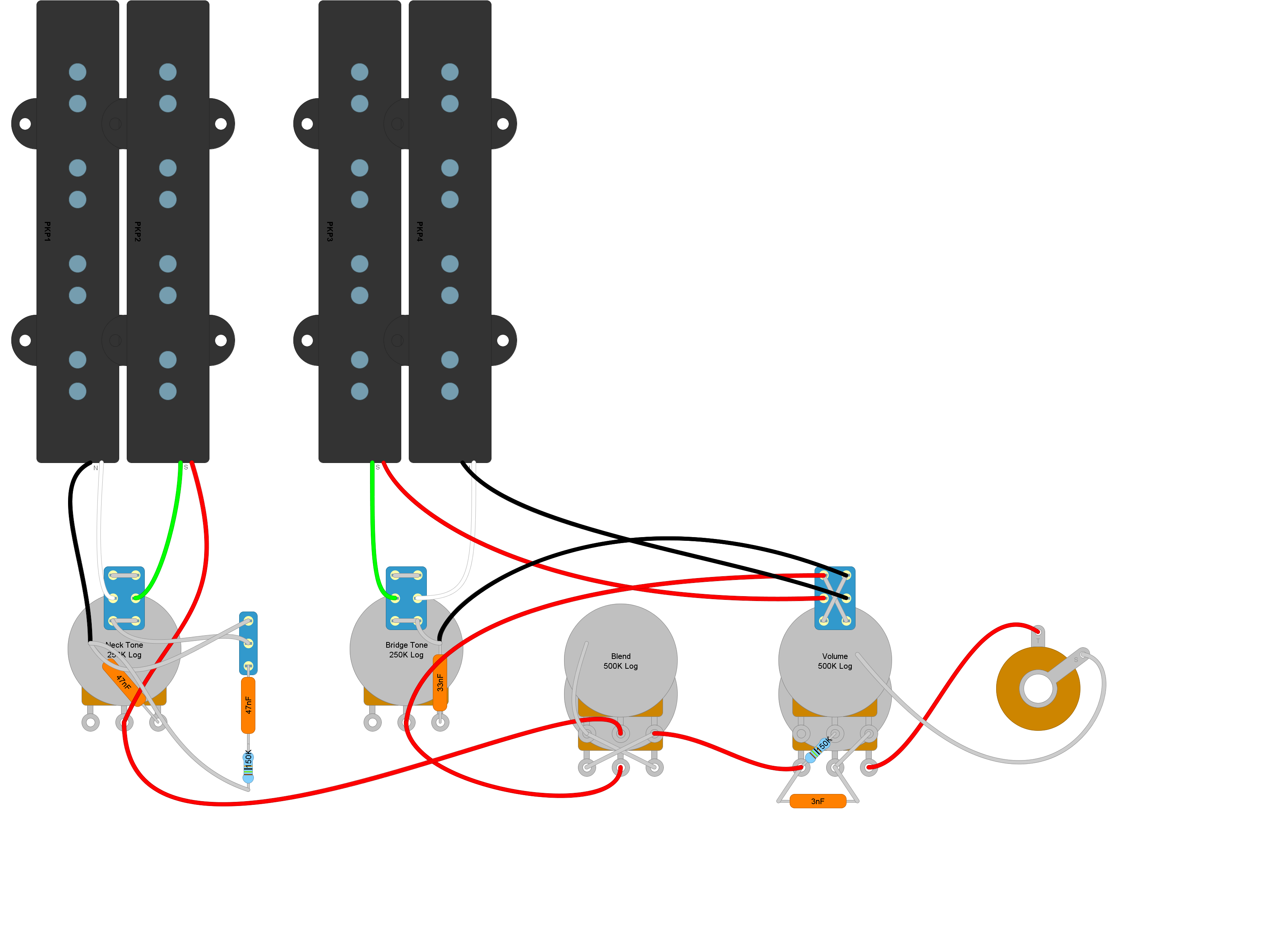 Guitar wiring schematic